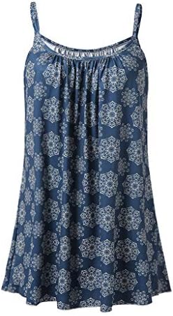 HappyLStore Women Blouse Summer Tops Printed Sleeveless Vest Tank Camis Clothes Black