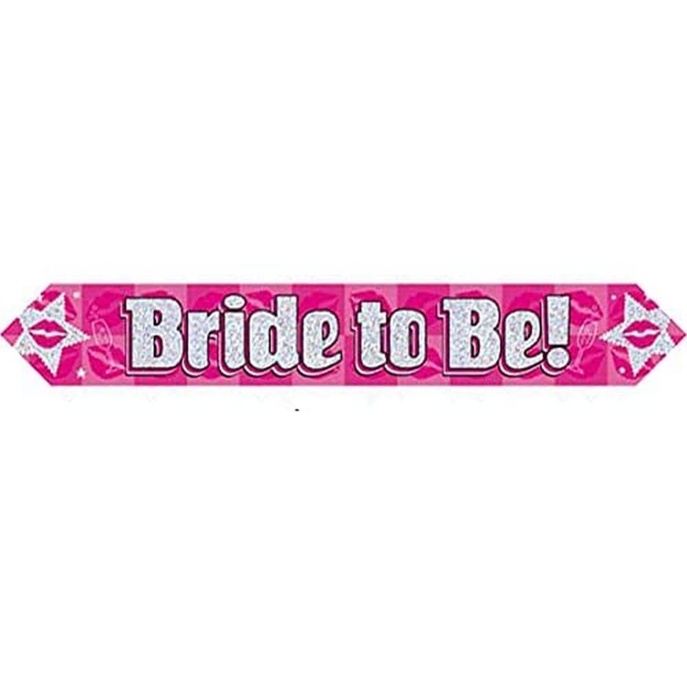 9ft Banner Bride To Be Holographic Dot