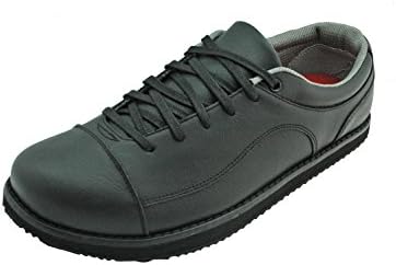 Anthony Alan Men’s Cap Toe Oxfords (10, Black)