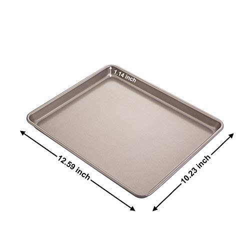 E-Gtong Nonstick Bakeware Set, 6-Piece Toaster Oven Baking Pan Set with Nonstick Coating, Includes Large Baking Sheet, Round Baking Pan, Loaf Pan, Round Cake Pan, 6-Cup Mini Muffin Pans-Easy to Clean
