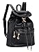 Coofit Women's PU Leather Backpack Drawstring Shoulder Bag Daypack for Girls