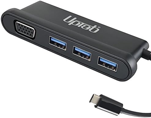 USB C to VGA, 3X USB 3.0 Ports Hub 4 in 1 - Compatible with MacBook Por/Air, iMac, Mac Mini, ChromeBook, Pixel and More