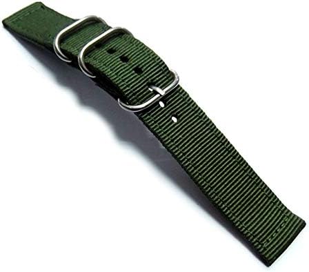 NXDA Fashion canvas watch with strap advanced NATO style solid 20MM (Silver)