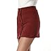 Clarisbelle Women's High Waist Faux Suede Button Closure A-line Mini Short Skirt Red Small