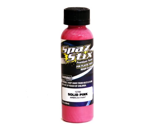 Spaz Stix Solid Airbrush Paint, Pink, 2-Ounce