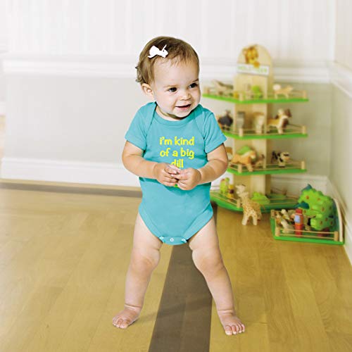 Cute Rascals I'm Kinda of A Big Dill Short Sleeve Envelope Neck Boys-Girls Cotton Baby Bodysuit One Piece - Navy, 6 Months
