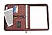 Executive Office Solutions Professional Business Padfolio Portfolio Briefcase Style Organizer Folder with Handles Notepad and 3 Ring Binder Synthetic Leather – Brown (F044)
