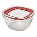 Rubbermaid Easy Find Lids Glass Food Storage Container, 11.5 Cup, Racer Red