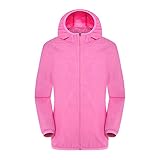 Lanbaosi Women's Lightweight Windbreaker Skin Jacket Rain Coat Travel Hoodie Outwear