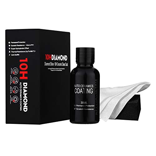 10H Ceramic Coating, 2020 Upgraded Version Automotive Polish High Gloss Anti Scratch Car Kit Liquid Nano Ceramic Coating Paint Protection Sealant Super Hydrophobic Coating (30ML)