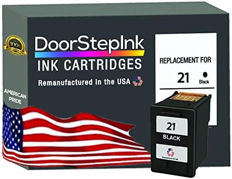 DoorStepInk Remanufactured HP 21XL Black Ink Cartridge, Replacement for HP 21 XL C9351AN – Compatible with DeskJet F2280, F370, F4135, OfficeJet 4315v, J3608, PSC 1410xi, Fax 1250, 3180, Made in USA