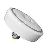 AMOCAM 12W E27 Base PIR Motion Sensor Ceiling LED Light, Human Body Infrared Detector Motion Auto Switch Night Lamp for Hallway, Corridor, Stairs, Depot, Bathroom, Toilet, Children Room, Warm White