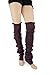 Super Long Cable Knit Leg Warmers by Foot Traffic in Burgundy