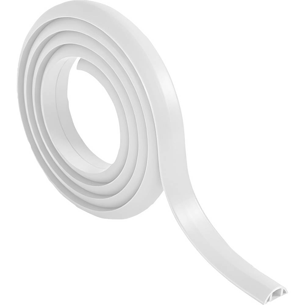 TRU COMPONENTS Cable Protector 1565440 PVC White Number of Channels: 1,1800 mm Content: 1.8 m