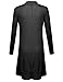 BIADANI Women Long Sleeve Classic Lightweight Open Front Jersey Cardigan, Colmf009_black, XXX-Large