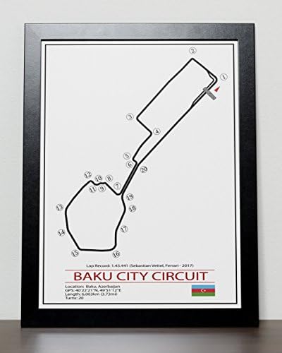 Baku Azerbaijan Grand Prix Track Poster - Formula One