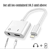 Lightning Adapter Splitter,Seekermaker 2 in 1 Charger And Lightning to 3.5 mm Headphone Jack Adapter Splitter For iphone x 8 8plus 7 7plus 6 6s 6plus 5 5s SE