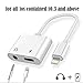 Lightning Adapter Splitter,Seekermaker 2 in 1 Charger And Lightning to 3.5 mm Headphone Jack Adapter Splitter For iphone x 8 8plus 7 7plus 6 6s 6plus 5 5s SE