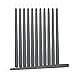 Hyoola 12 Pack Tall Taper Candles - 12 Inch Dark Grey Dripless, Unscented Dinner Candle - Paraffin Wax with Cotton Wicks - 10 Hour Burn Time
