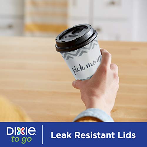 Dixie to Go Disposable Hot Beverage Paper Coffee Cups with Lids, 12 Oz