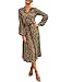 KIRUNDO Women's 2023 Fall Winter Long Sleeve Midi Dress Button Flowy A-Line High Waist Dresses with BeltKhaki, Small