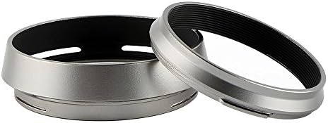 NEWYI LH-X100S Silver Metal Lens Hood Filter Adapter Ring for FUJIFILM X100F, X70, X100, X100S, X100T replacement for LH-X100 AR-X100