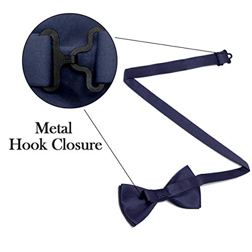 image for Wirarpa Mens Classic Pre-tied Bow Ties Clip On Formal Solid Tuxedo Adj