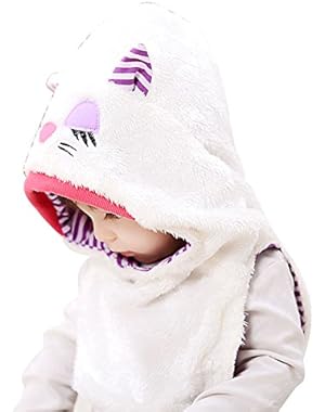 Winter Kids Warm Cute Little Bear Animal Hats Hood Scarf Beanies for Autumn Winter