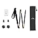 Himal 1 PCS Folding Collapsible Travel Hiking Walking Stick Trekking Pole with EVA Foam Handle (Black-Red)