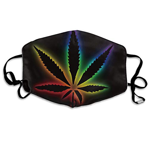 Weed Leaf Anti-Dust Earloop Mouth Masks for Women Men, Anti Flu Pollen Germs Climbing Climbing Half Face Mouth Mask - Adjustable Band Face and Nose Cover