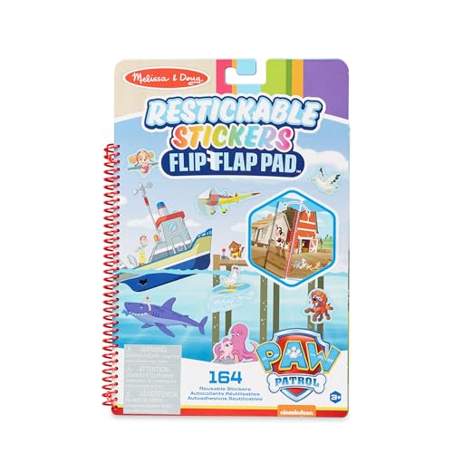Melissa & Doug PAW Patrol Reusable Stickers Adventure Bay | Activity Pad | Sticker Book | 3+ | Gift for Boy or Girl