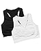 Kindred Bravely 2PACK French Terry Racerback Nursing Sleep Bra for Maternity/Breastfeeding (Large-Busty, 2 Pack, Black/Ivory)