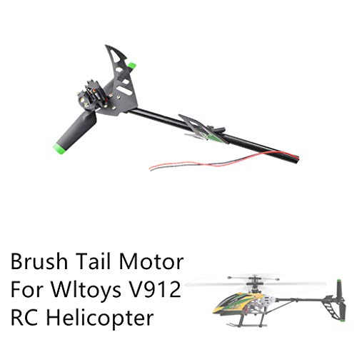 Pstars Brush Tail Motor with Tail Tubet Spare Part for Wltoys V912 RC Helicopter Remote Control Aircraft with Brush Tail Motor Unit Accessories