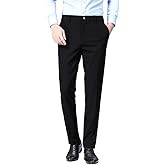 ESSYSHE Men’s Slim Fit Dress Pants Flat Front Tapered Dress Pants Stretch Suit Pants for Men