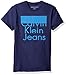 Calvin Klein Boys' Short Sleeve Legacy Graphic Crew Neck T-shirt, Dark Blue C4036, 6