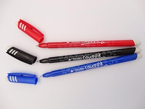 3 Tratto Erasable Ballpoint Ink Pen - Red Blue Black by Tratto