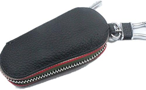 Generic key Case Leather Coin Holder Metal Hook Keyring Wallet Key Fob (long)