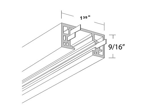 NICOR Lighting 6 Ft. Black Track Lighting Rail Section, H-Type [3-Wire] (10006BK) - Thumbnail 3
