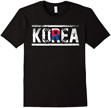 Mens Vintage Retro Distressed Korea Flag Sleeveless T-Shirt Large Black
