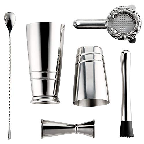 Finneshoky Boston Cocktail-Shaker aus Edelstahl, Bar-Set: 530 ml und 794 ml, Boston-Shaker-Dose, Cocktailsieb, Doppel… – Bild 3