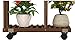 RomanticDesign 4 Tiers Wooden Plant Stand,Flower Pot Plant Holder Display Rack with Wheel,Windmill Flower Storage Rack for Home Garden Patiothumb 2