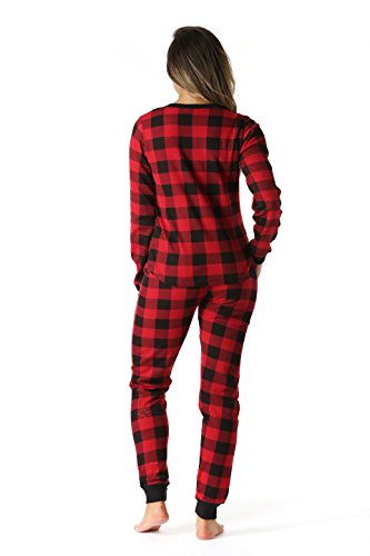 buffalo plaid thermal pajamas