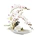 LOUHO Orchid Phalaenopsis Bonsai Artificial Silk Flower Arrangement Home Decor Table Centerpieces (White-2)