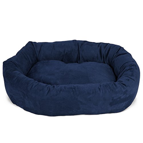 Majestic Pet 32" Navy Velvet Bagel Dog Bed Pricepulse