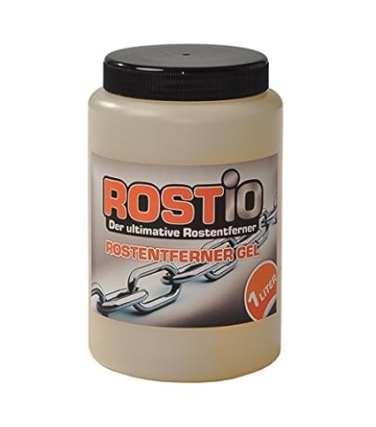 Rostio Hocheffektiver Rostumwandler/Rostentferner Gel 1 Liter | Entroster für Auto, Fahrrad, Metall, Edelstahl, Chrom …