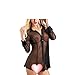 ETAOLINE Sleep Shirts for Women Button Down Shirts Long Sleeve Sleepwear Swimsuit Cover Ups Soft Pajama Tops Black