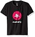 'musical.ly' T-Shirt (Black - Fitted Cut)