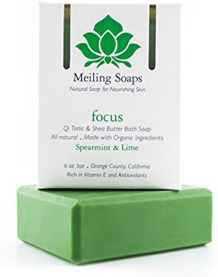 Focus Organic Bar Soap Spearmint & Lime Essential Oil 6 Ounce