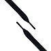 SlackLace - Flat Elastic Shoe Laces - No Lock, No Re-Tie, Black, Medium