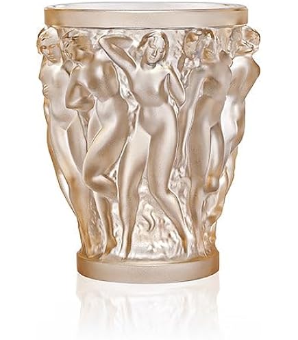 Amazon.com: Lalique 水晶透明蠟菊花瓶S : 居家與廚房